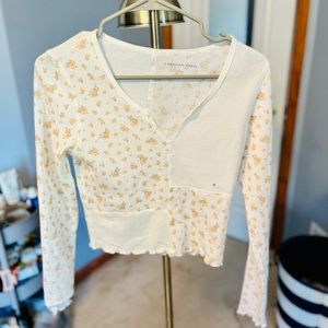 NWT Floral Patchwork Top